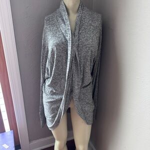 Athleta gray cardigan size med